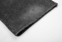 GEESAS WASHED CROSS WIDE LEG SWEATPANTS; Black; garment construction detail