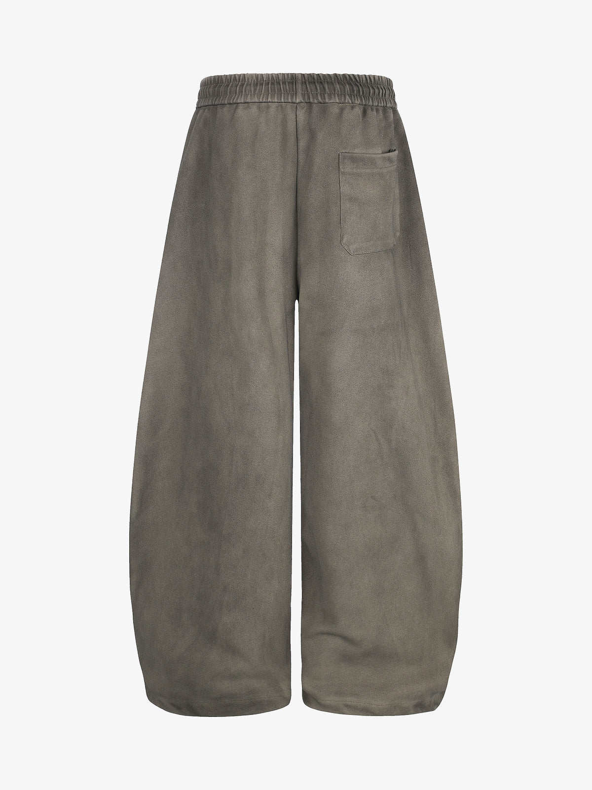 GEESAS DIAGONAL LETTER GRAPHIC SWEATPANTS; Brown; back view