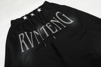 GEVANN STAR LETTER GRAPHIC SWEATPANTS; Black; design detail