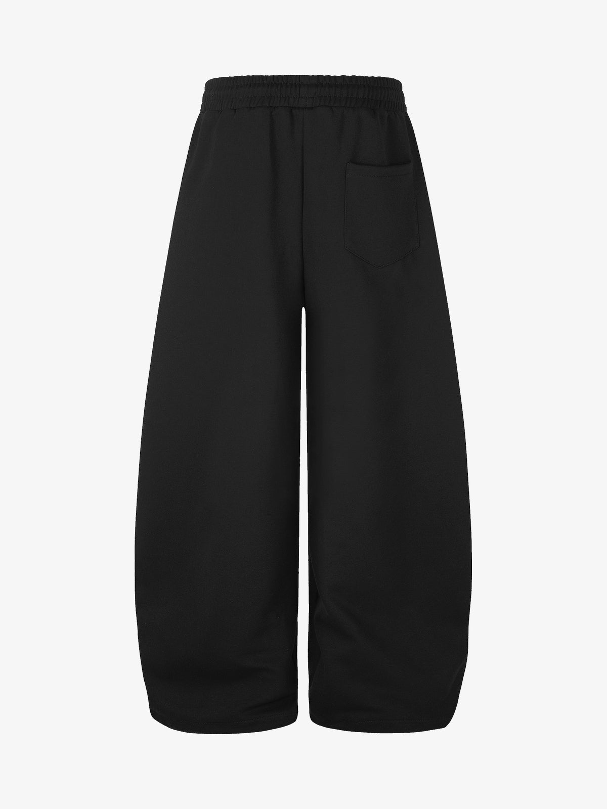 GEVANN SCRIPT EMBELLISHED WIDE SWEATPANTS; Black; back view