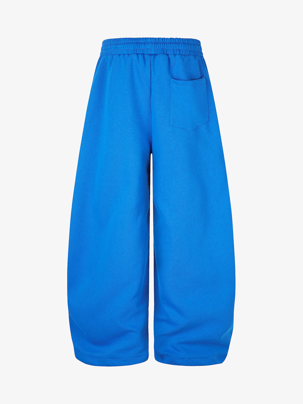 GEVANN SCRIPT EMBELLISHED WIDE SWEATPANTS; Blue; back view