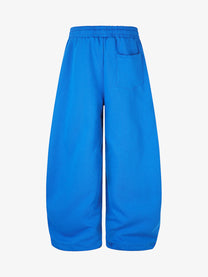 GEVANN SCRIPT EMBELLISHED WIDE SWEATPANTS; Blue; back view