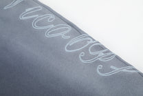 GEVANN CURVED SCRIPT WIDE PANTS; Blue; design detail