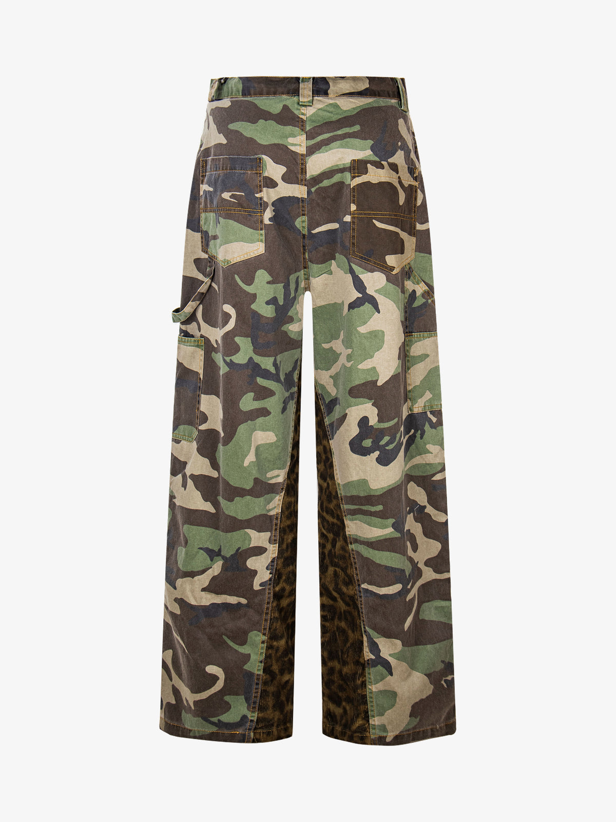 KENVIBE CAMO PRINT CARGO PANTS; Camouflage; back view
