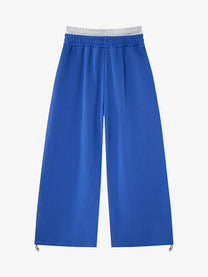 LETS ROCK CROSS SPRAY GRAPHIC SWEATPANTS; Blue; back view