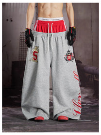 LLF NUMBER CREST GRAPHIC SWEATPANTS; Gray; model view