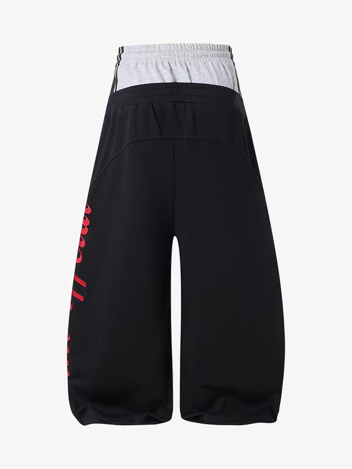 LLF NUMBER CREST GRAPHIC SWEATPANTS; Black; back view