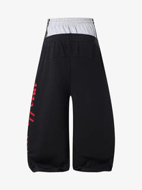 LLF NUMBER CREST GRAPHIC SWEATPANTS; Black; back view