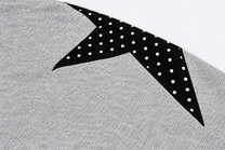 LLF STAR PANEL CONTRAST SWEATPANTS; Gray; design detail