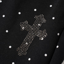 MADEGPSR POLKA DOT BAGGY SWEATPANTS; Black; design detail