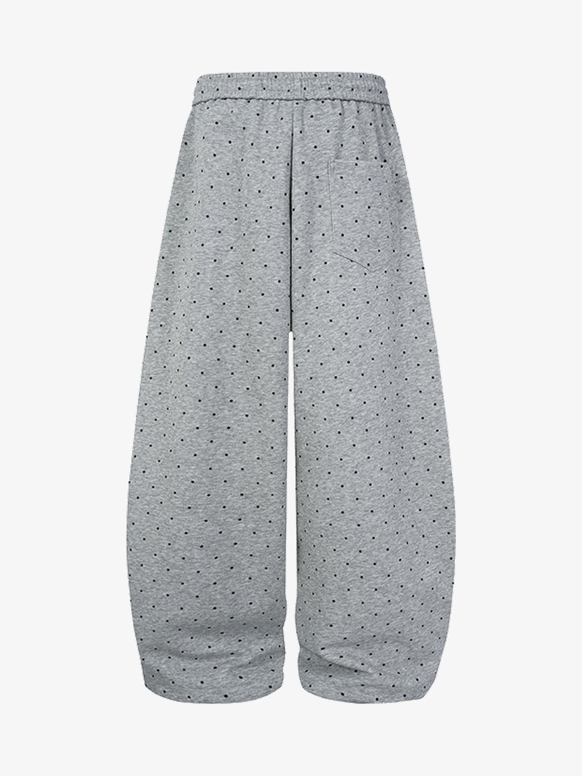 MADEGPSR POLKA DOT BAGGY SWEATPANTS; Gray; back view