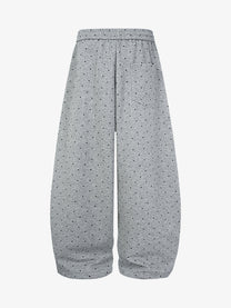 MADEGPSR POLKA DOT BAGGY SWEATPANTS; Gray; back view
