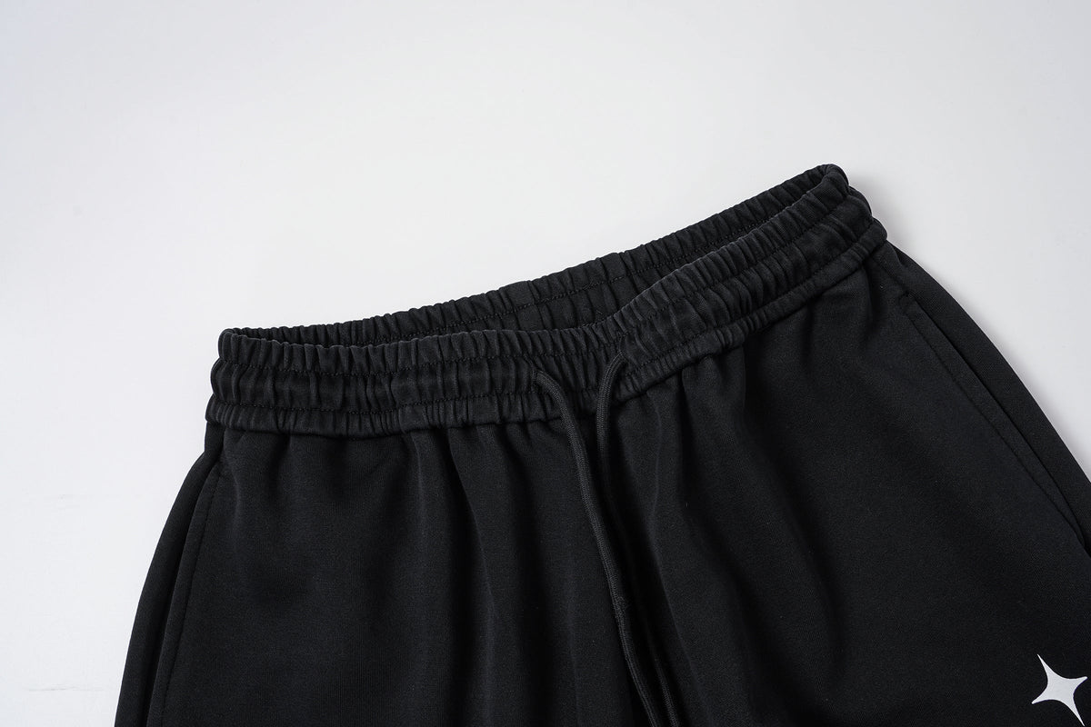 MADEGPSR GRAPHIC PATCH SWEATPANTS; Black; garment construction detail