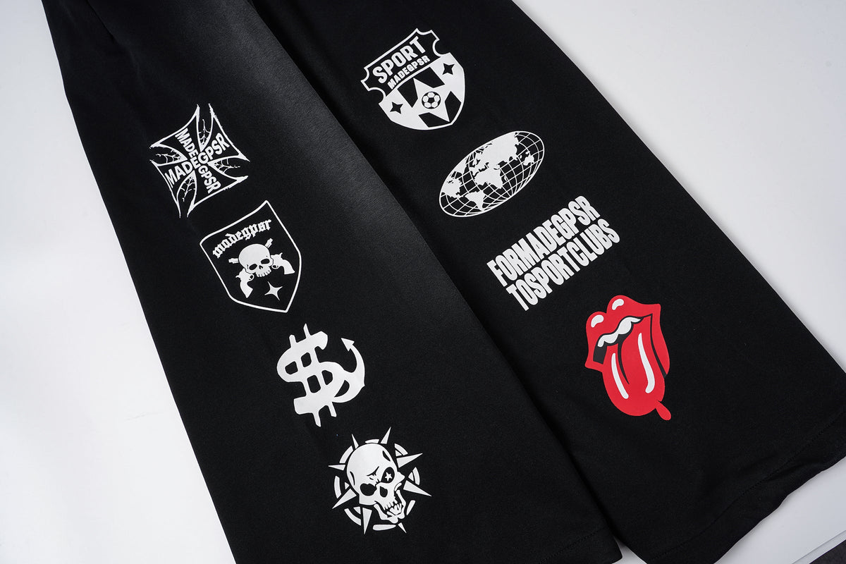 MADEGPSR GRAPHIC PATCH SWEATPANTS; Black; design detail