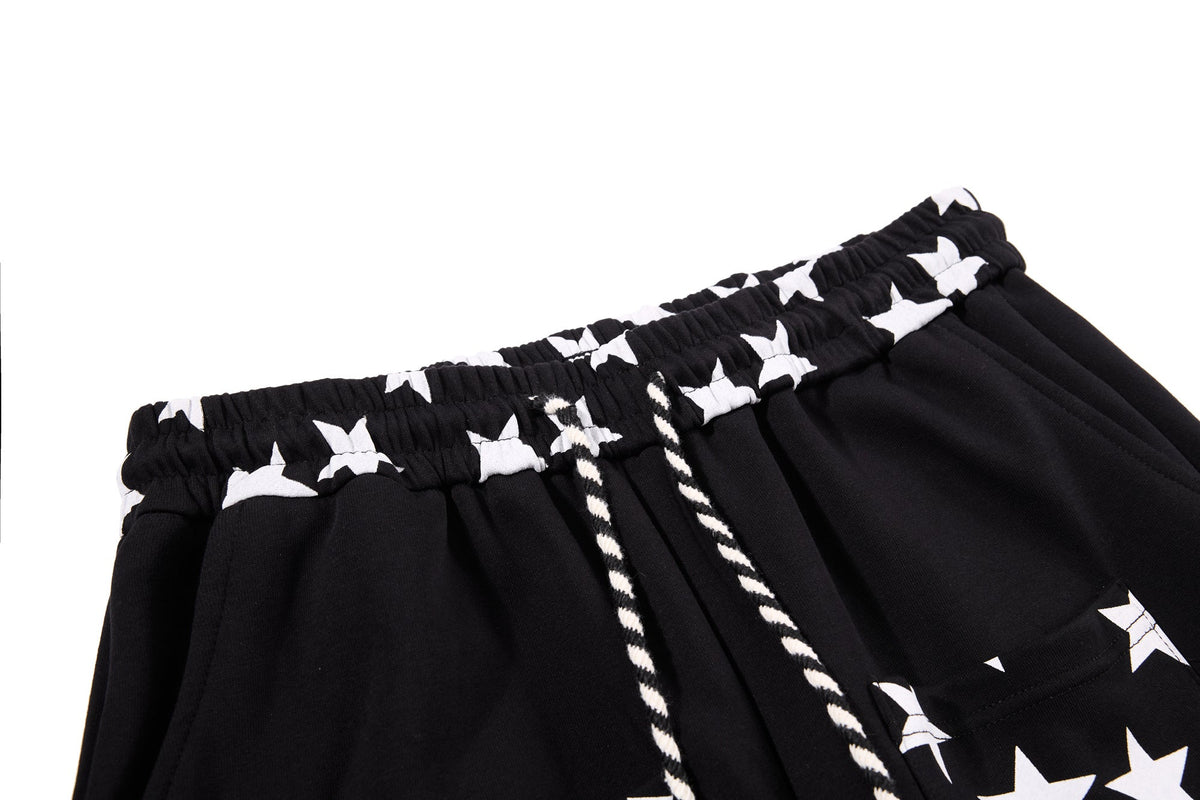 OREETA STAR CLUSTER SWEATPANTS; Black; design detail