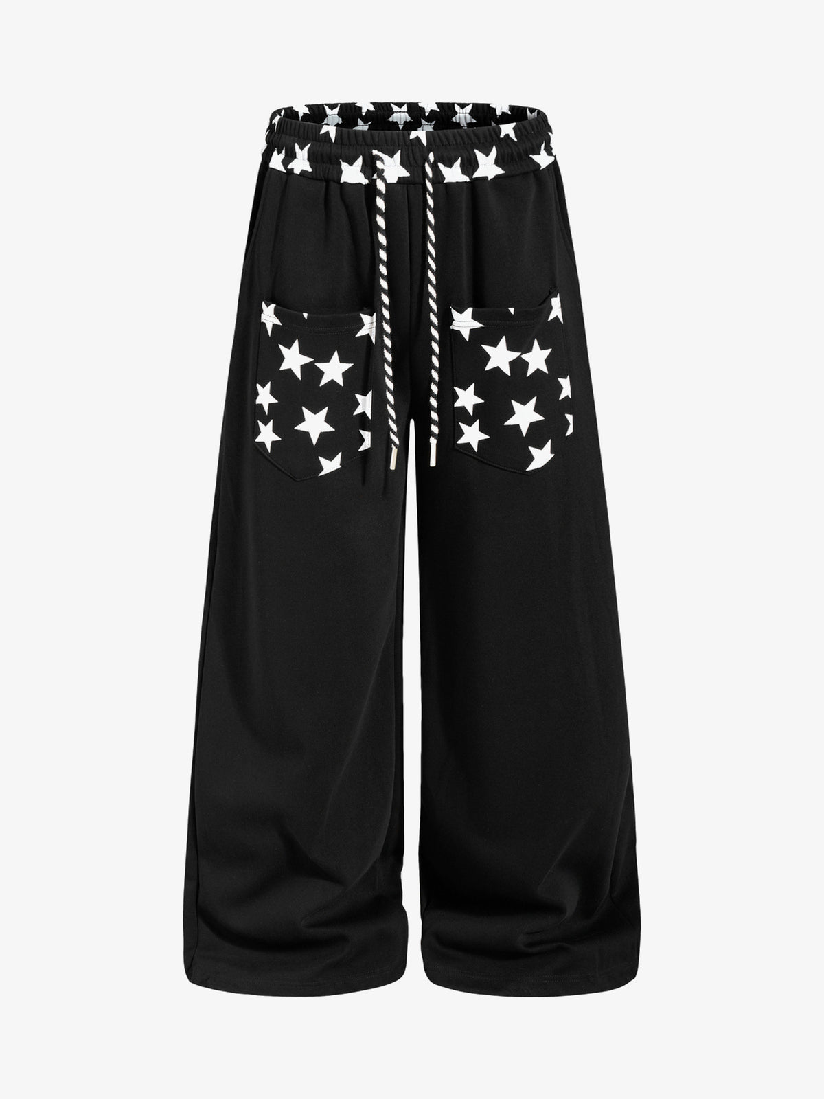 OREETA STAR CLUSTER SWEATPANTS; Black; front view