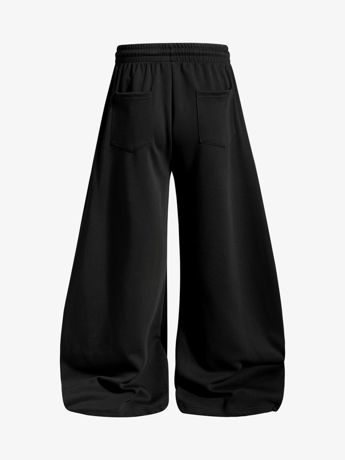OREETA BRAIDED LOOP SWEATPANTS; Black; back view
