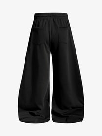 OREETA BRAIDED LOOP SWEATPANTS; Black; back view