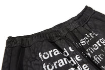 OREETA SKETCH PRINT WIDE LEG PANTS; Black; design detail