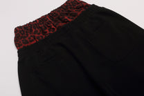 REHTRELT LEOPARD WAIST SCRIPT SWEATPANTS; Black; design detail