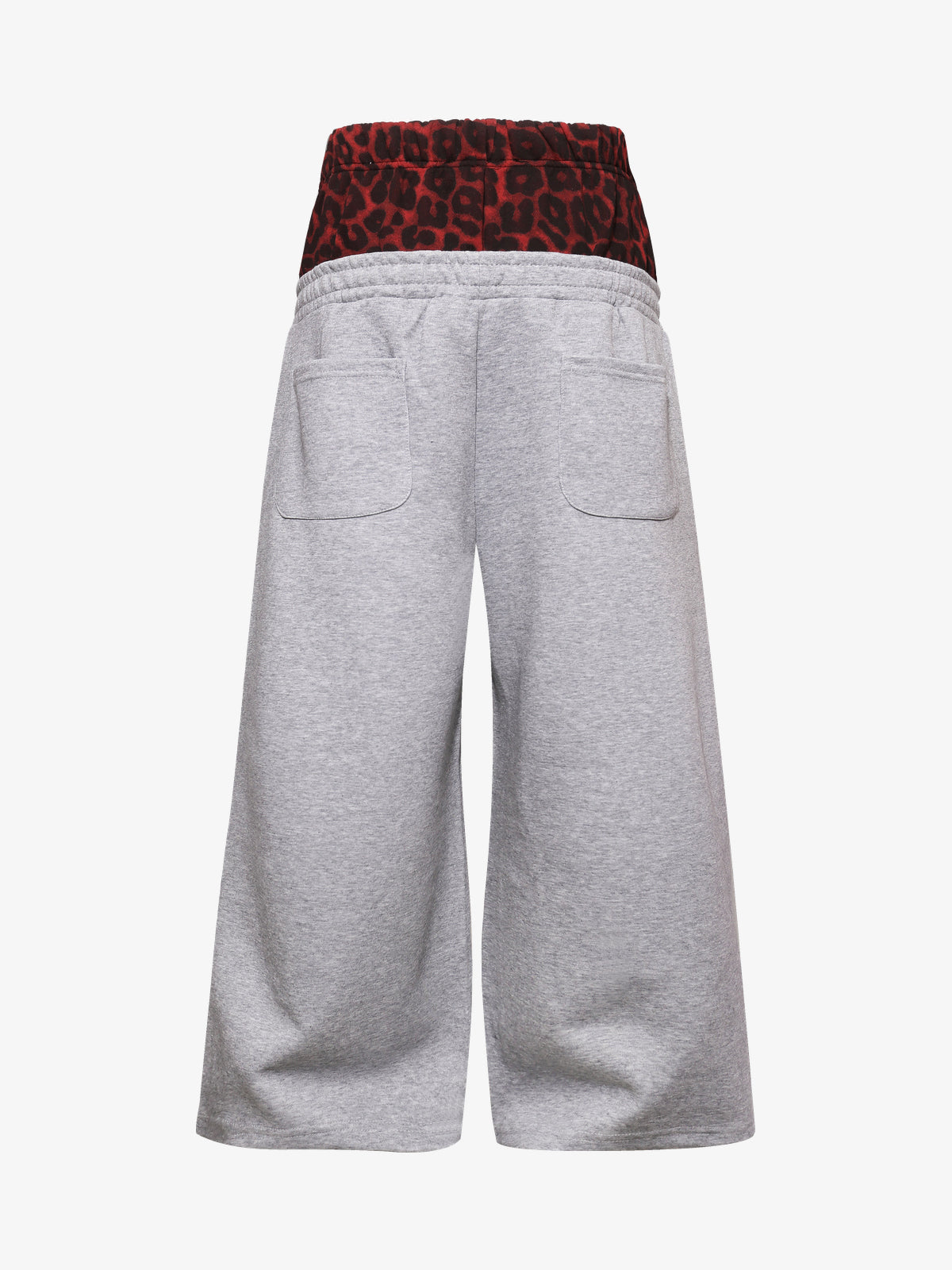 REHTRELT LEOPARD WAIST SCRIPT SWEATPANTS; Gray; back view