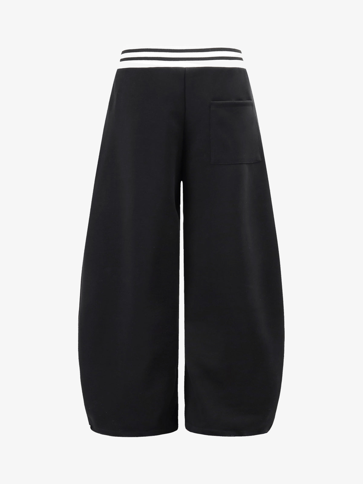 SEVEERS DRIPPING LETTER GRAPHIC SWEATPANTS; Black; back view