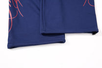 SKATE PARK CAMO DRAWSTRING BAGGY SWEATPANTS; Blue; garment construction detail