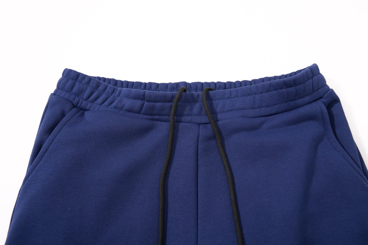 SKATE PARK CAMO DRAWSTRING BAGGY SWEATPANTS; Blue; garment construction detail