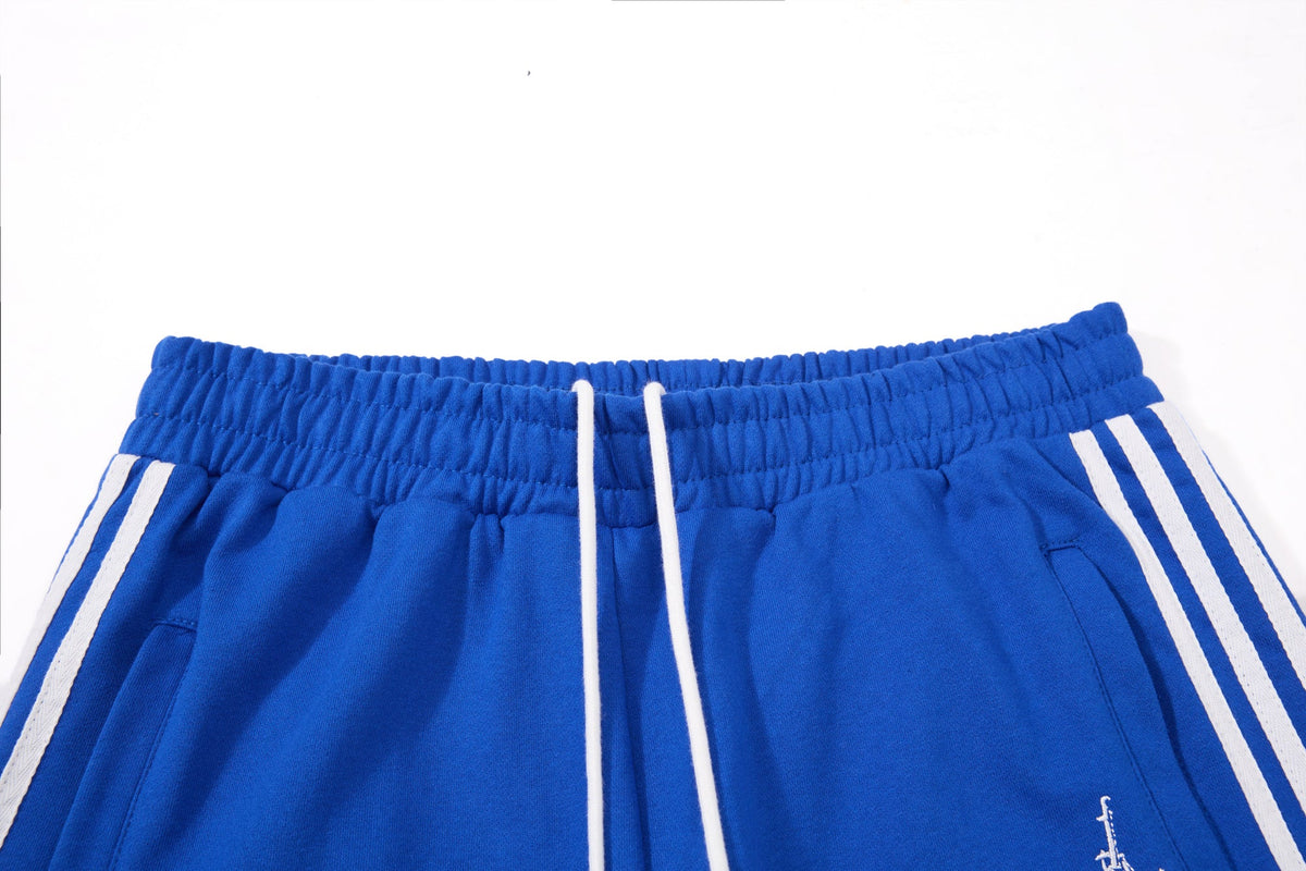 SKATE PARK UNDEAD KNIGHT WIDE LEG SWEATPANTS; Blue; garment construction detail