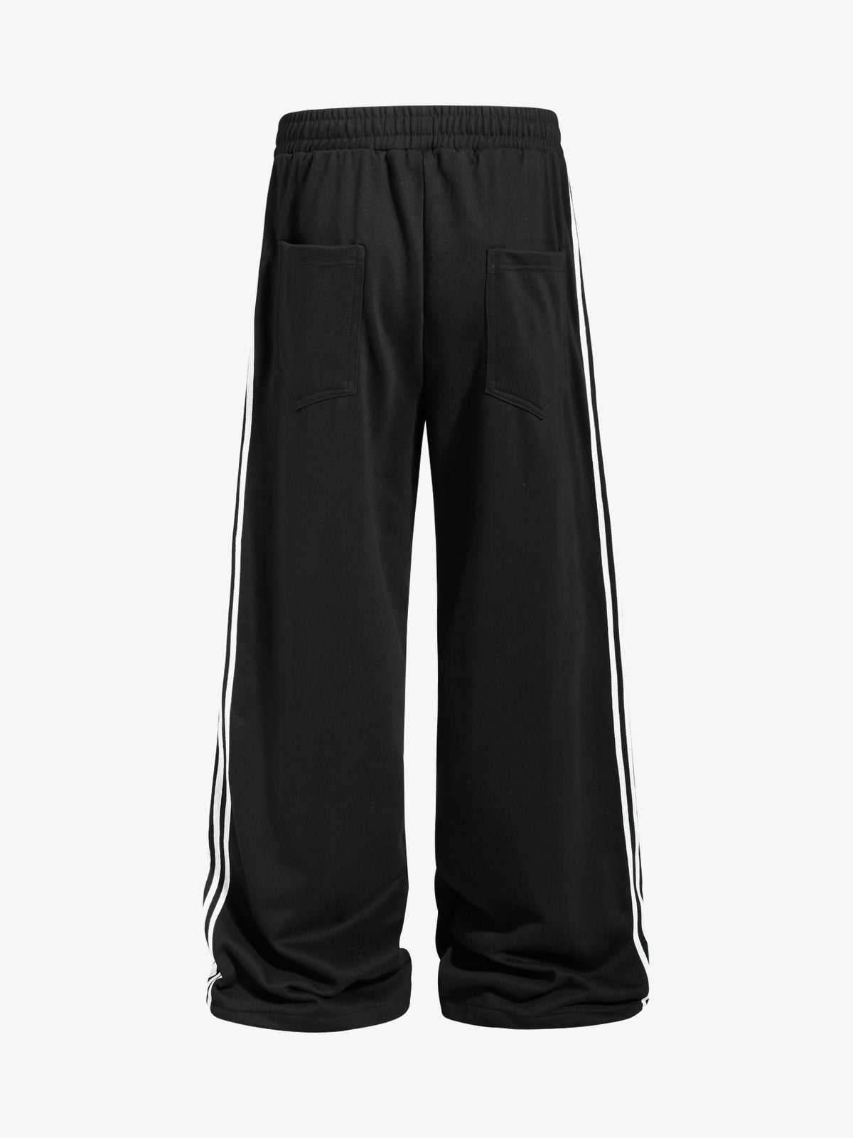 SKATE PARK UNDEAD KNIGHT WIDE LEG SWEATPANTS; Black; back view