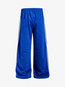 SKATE PARK UNDEAD KNIGHT WIDE LEG SWEATPANTS; Blue; back view