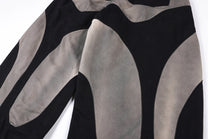 SMK MADE ABSTRACT STAR PANEL PANTS; Black; design detail