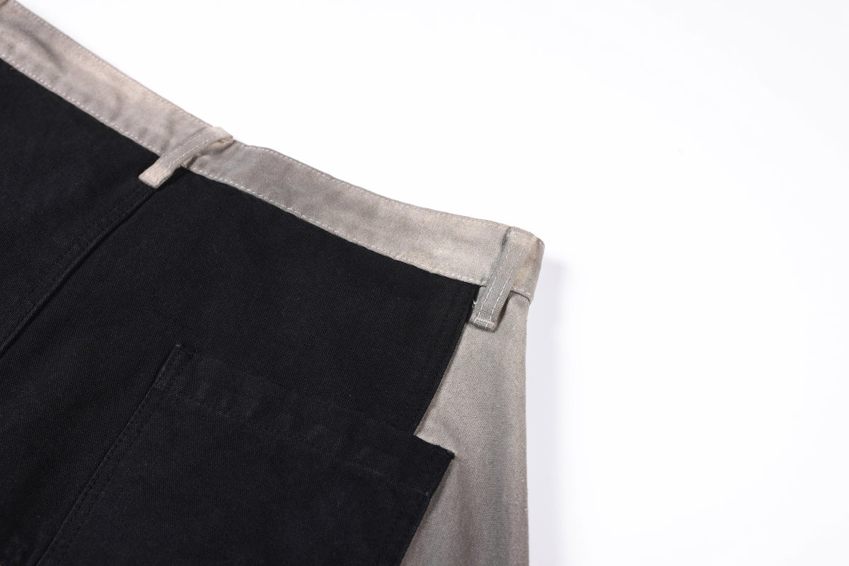 SMK MADE ABSTRACT STAR PANEL PANTS; Black; design detail