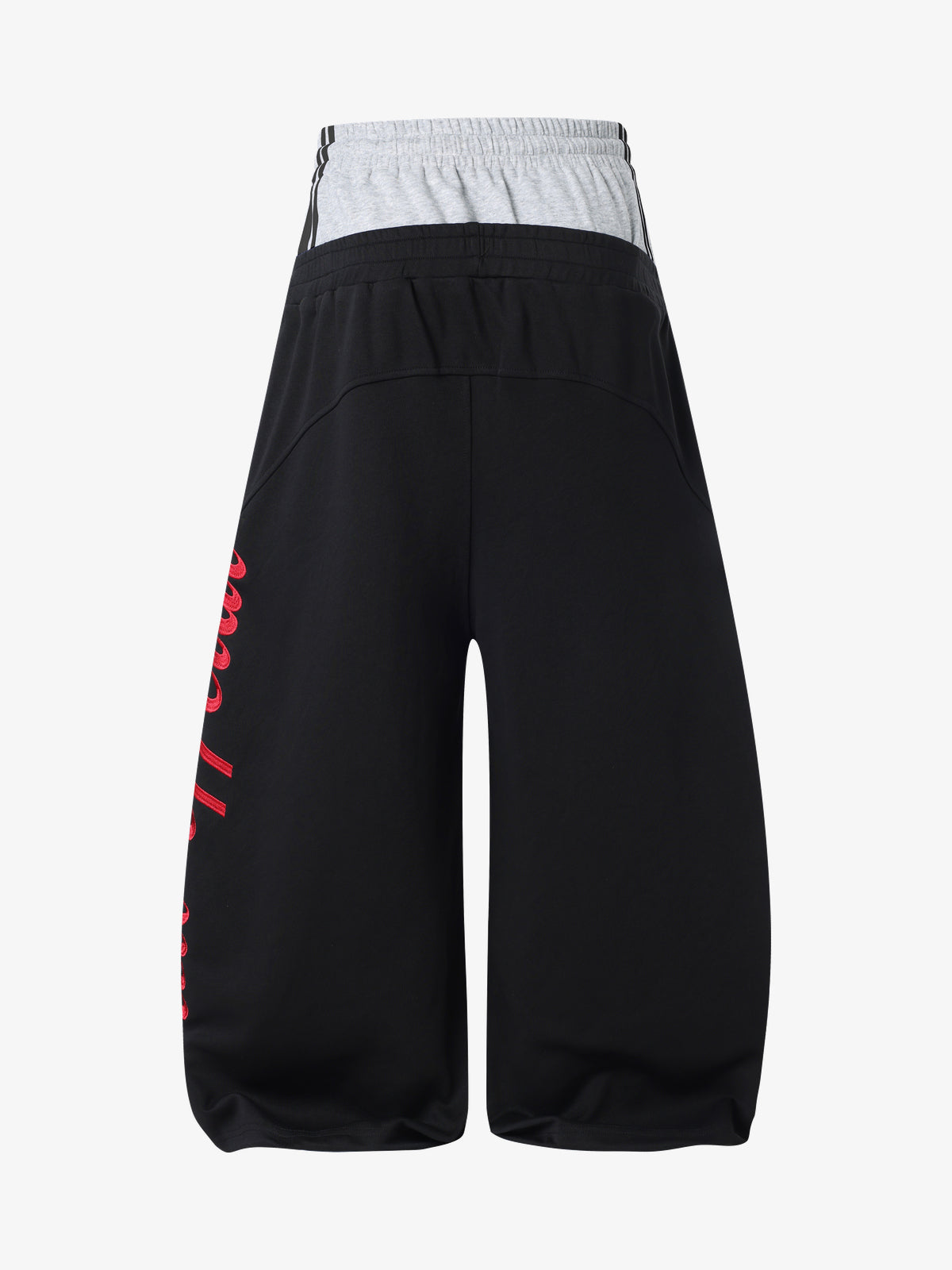 VLEX OFFICIAL RACING EMBLEM GRAPHIC SWEATPANTS; Black; back view