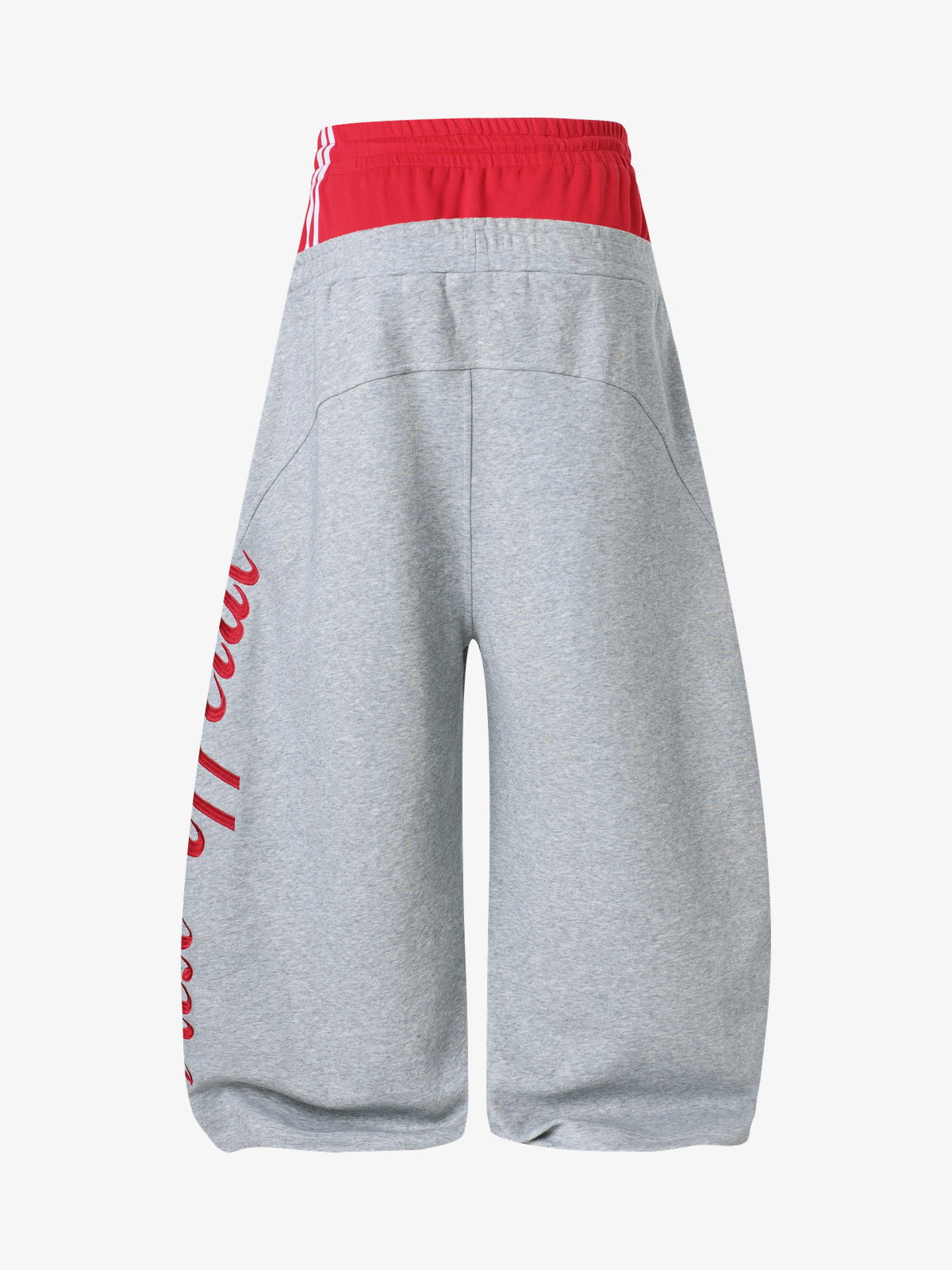 VLEX OFFICIAL RACING EMBLEM GRAPHIC SWEATPANTS; Heather Gray; back view