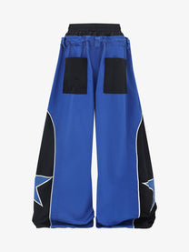 VLEX OFFICIAL STAR PANEL RACING PANTS; Blue; back view