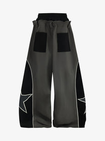 VLEX OFFICIAL STAR PANEL RACING PANTS; Gray; back view