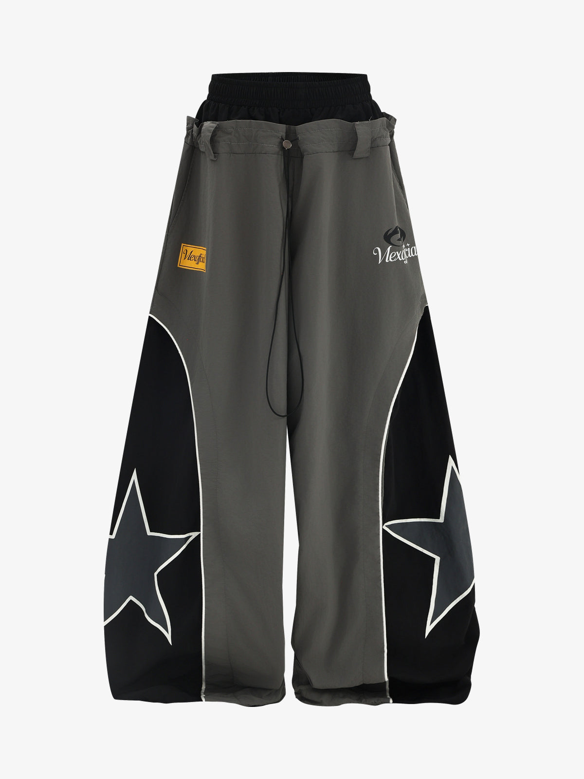 VLEX OFFICIAL STAR PANEL RACING PANTS; Gray; front view