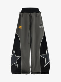 VLEX OFFICIAL STAR PANEL RACING PANTS; Gray; front view