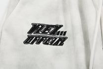VLEX OFFICIAL LION DISTRESSED DIRTY WASH SWEATPANTS; Gray; design detail