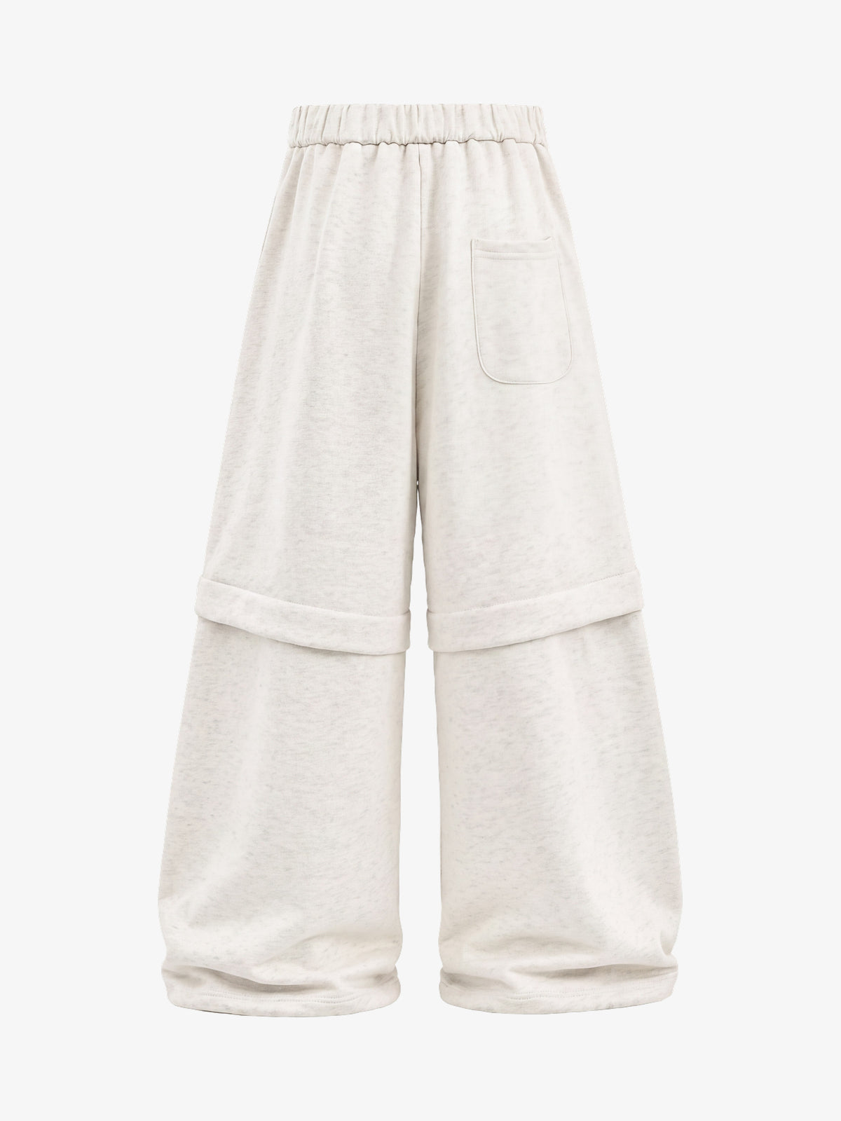 VLEX OFFICIAL HORSE PATCH GRAPHIC SWEATPANTS; Oatmeal Gray; back view