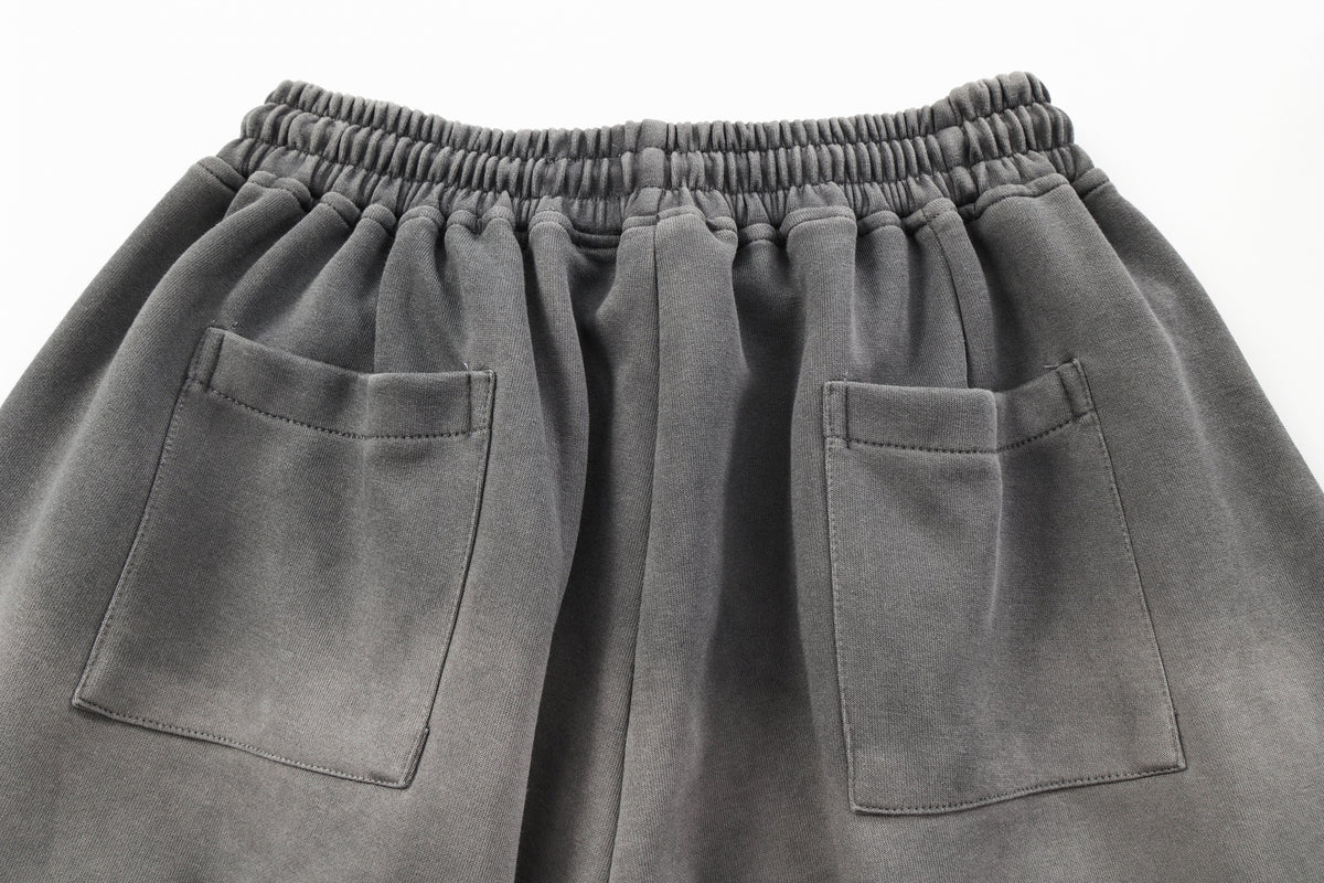 VLEX OFFICIAL SCRIPT GRAPHIC WASHED PANTS; Gradient Gray; garment construction detail