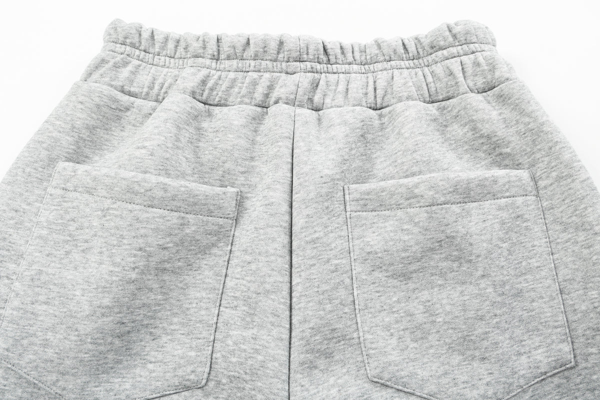 VLEX OFFICIAL BELTED WAIST WIDE PANTS; Gray; garment construction detail