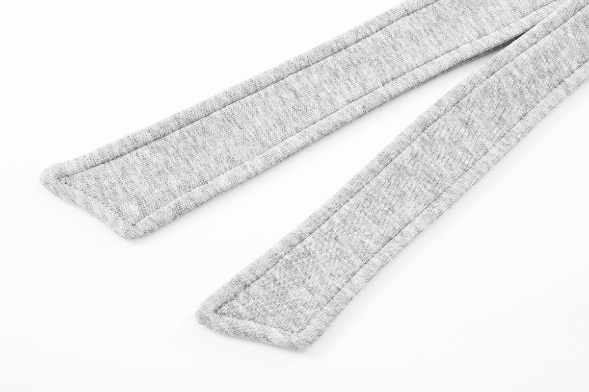 VLEX OFFICIAL BELTED WAIST WIDE PANTS; Gray; garment construction detail