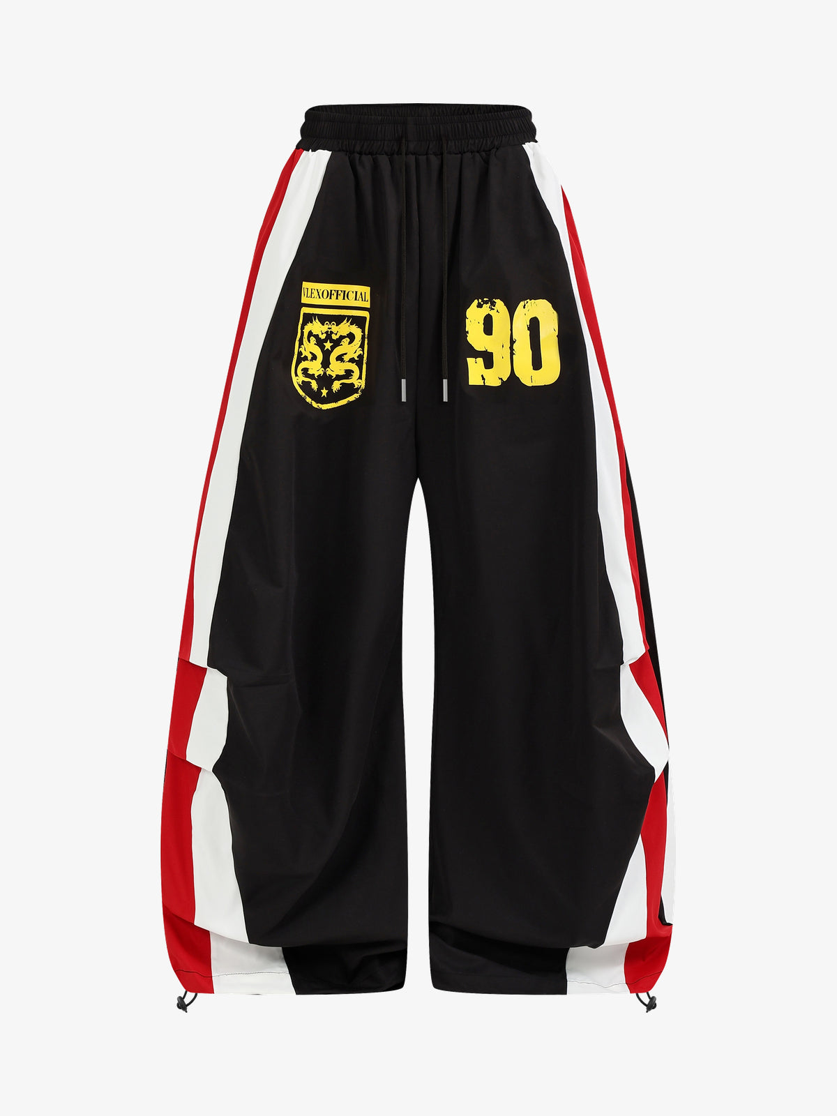 VLEX OFFICIAL 90 STRIPE RACING PANTS; Black; front view