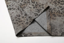 CHAN YOOU LEOPARD PRINT POLO SHIRT; Gray Leopard; garment construction detail