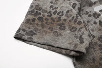 CHAN YOOU LEOPARD PRINT POLO SHIRT; Gray Leopard; garment construction detail