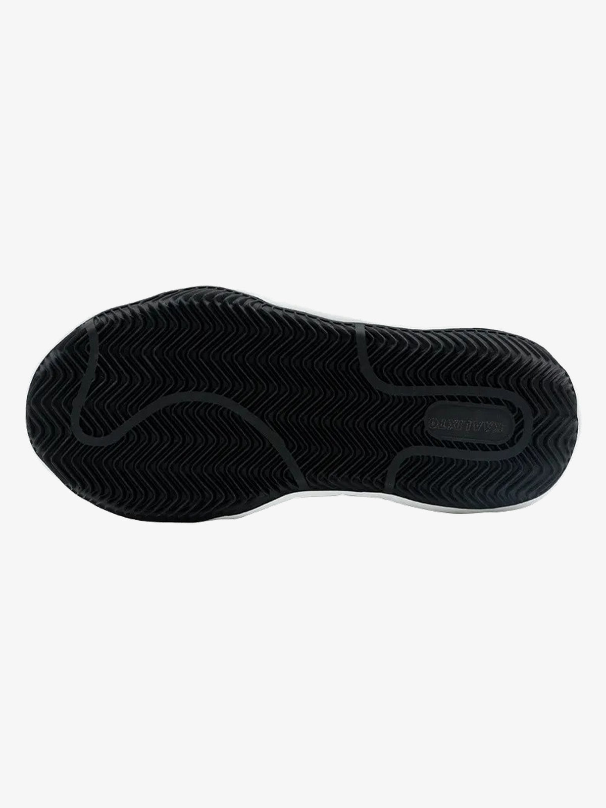 KAALIXTO STAR DETAIL SHELL TOE SNEAKERS; Black; outsole view