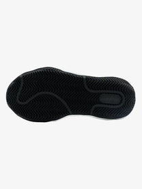 KAALIXTO STAR DETAIL SHELL TOE SNEAKERS; Black; outsole view