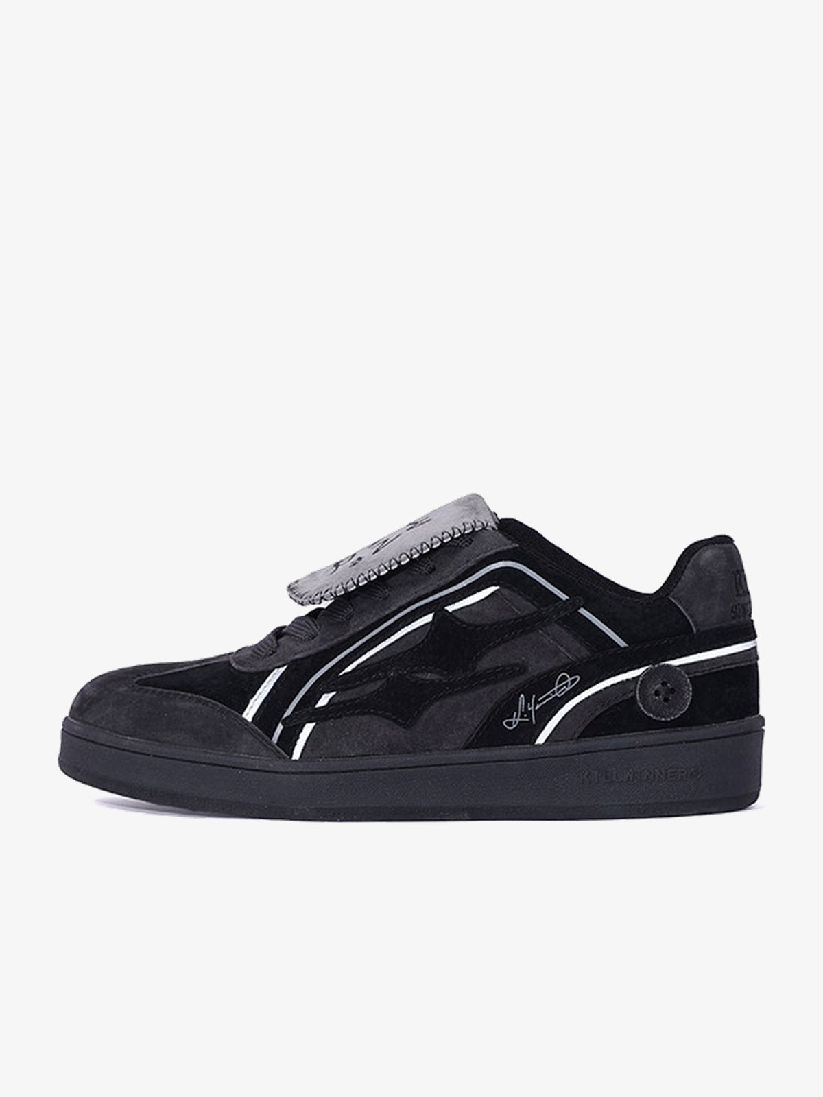 KILL WINNER STAR PANEL COURT SNEAKERS; Black; overall product view
